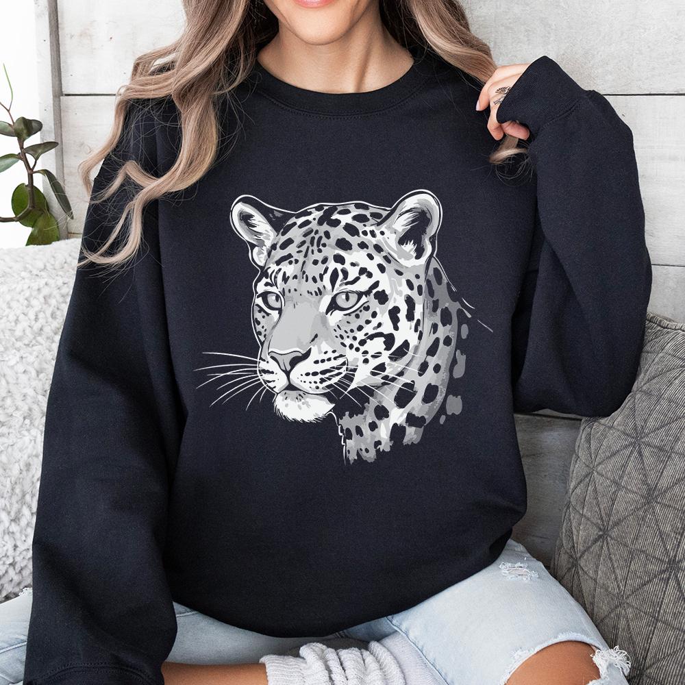 Leopard Illustration, Wild Cat Animal PNG - 300 DPI Design for T-Shirt