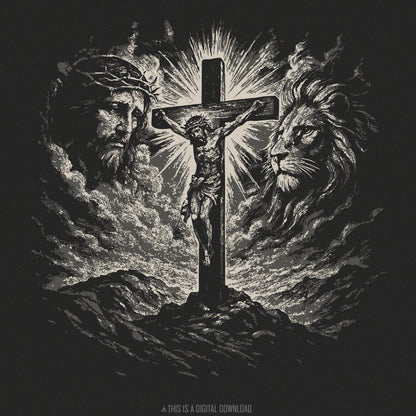 Jesus T-Shirt Design, Religious Halftone - 300 DPI Design for T-Shirt