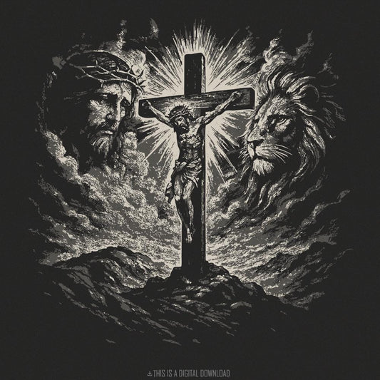 Jesus T-Shirt Design, Religious Halftone - 300 DPI Design for T-Shirt