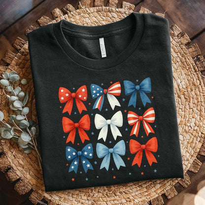 Patriotic Bow Clipart Bundle, Red White Blue Ribbon Bows - 300 DPI Design