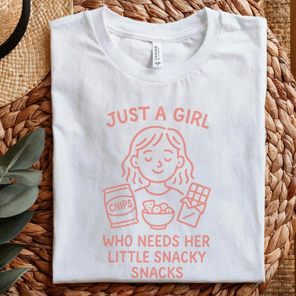 Just A Girl Who Needs Her Little Snacky Snacks PNG, Trendy Cute Design -