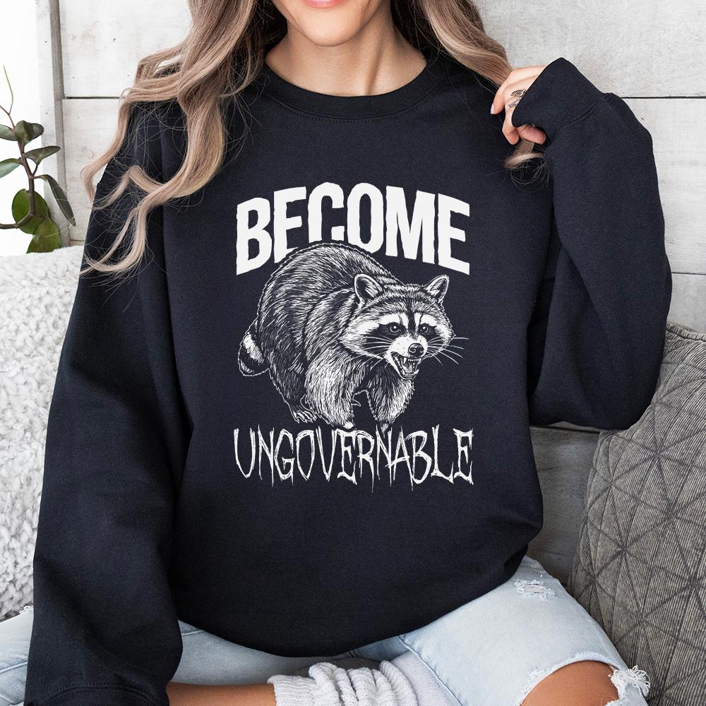 Vintage Angry Raccoon PNG, Trash Panda Meme Graphic - 300 DPI Design for