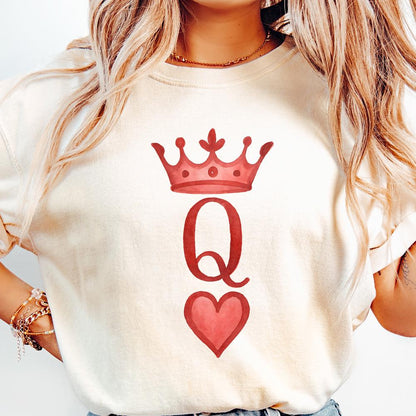 Queen of Hearts PNG, Trendy Sublimation Design - 300 DPI Design for T-Shirt