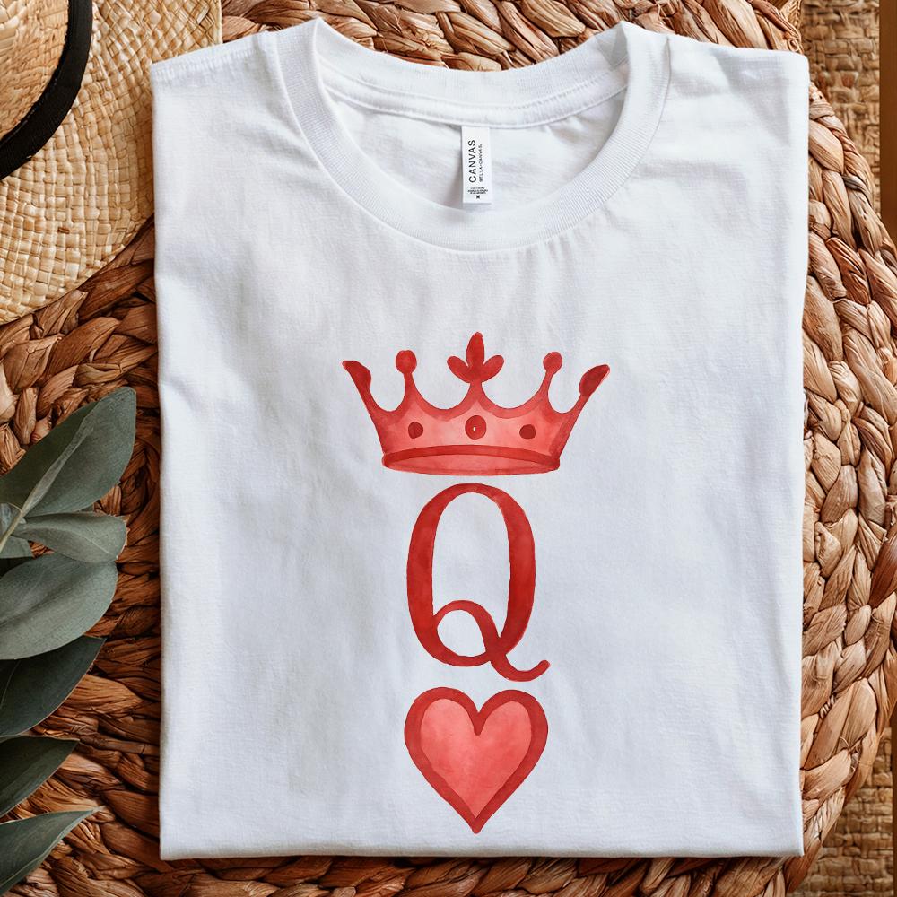 Queen of Hearts PNG, Trendy Sublimation Design - 300 DPI Design for T-Shirt