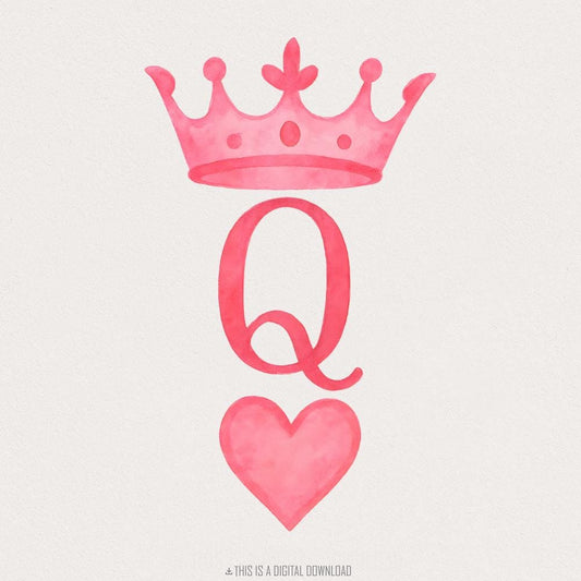 Queen of Hearts PNG Download, Trendy Sublimation - 300 DPI Design for