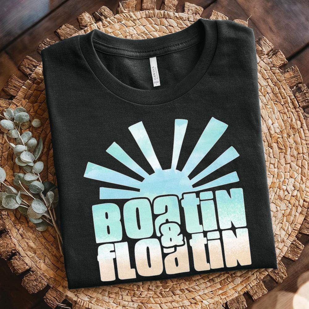 Boatin and Floatin PNG, Summer Lake Sublimation - 300 DPI Design for
