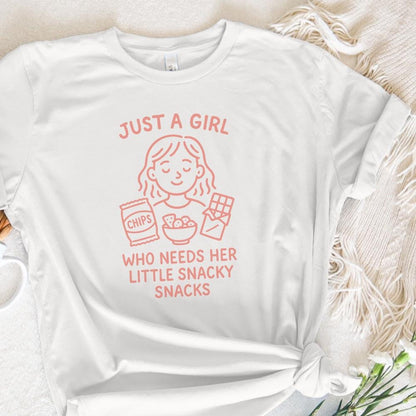 Just A Girl Who Needs Her Little Snacky Snacks PNG, Trendy Cute Design -