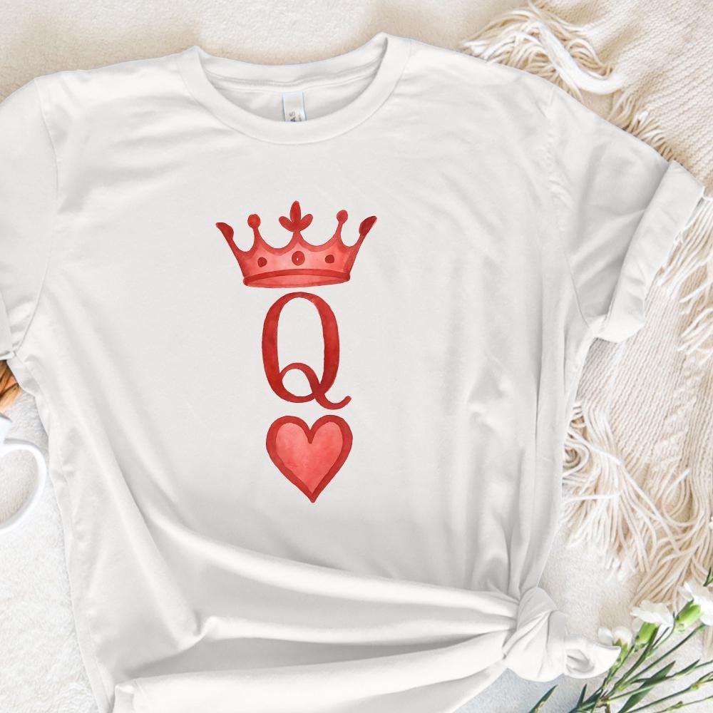 Queen of Hearts PNG, Trendy Sublimation Design - 300 DPI Design for T-Shirt