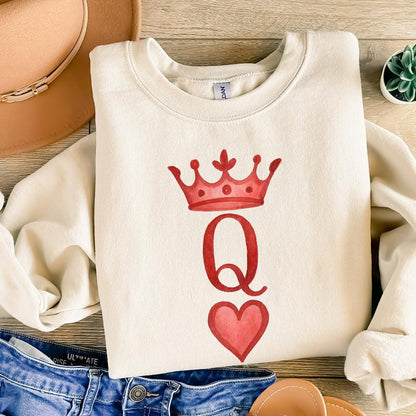 Queen of Hearts PNG, Trendy Sublimation Design - 300 DPI Design for T-Shirt