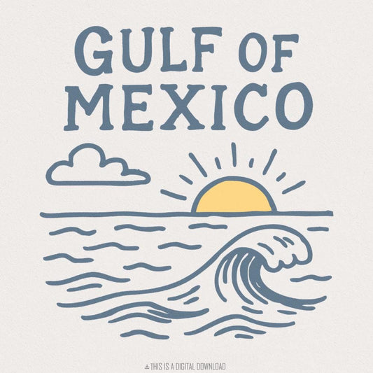 Gulf of Mexico Sticker, Funny Anti-Trump PNG - 300 DPI Design for T-Shirt