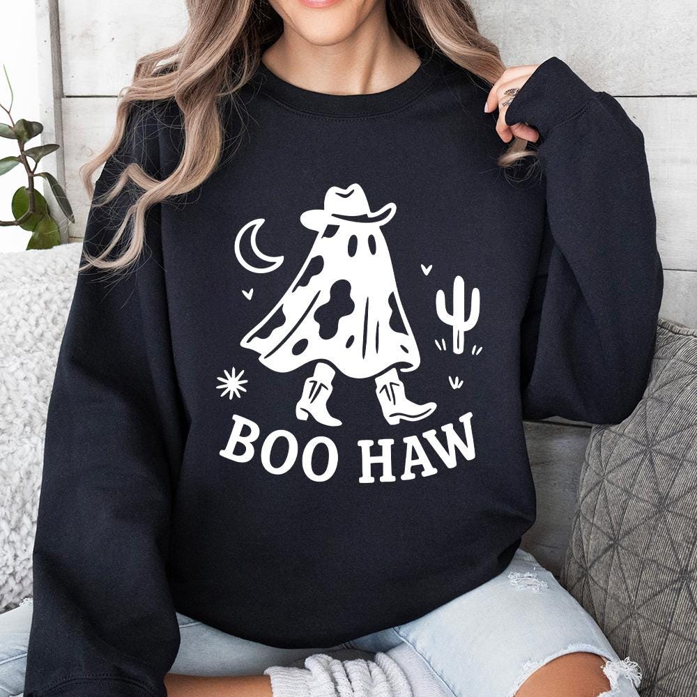 Boo Haw PNG, Cowboy Ghost png - 300 DPI Design for T-Shirt