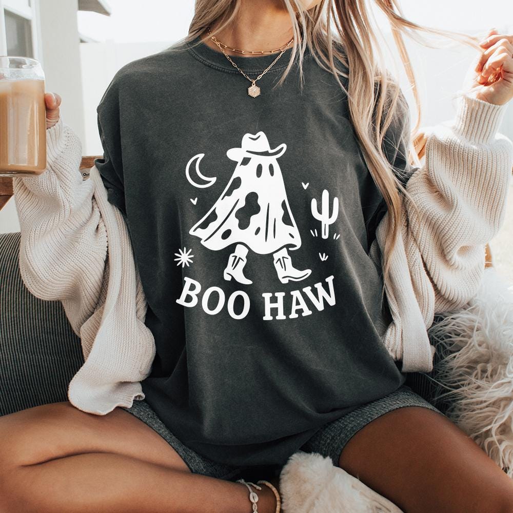 Boo Haw PNG, Cowboy Ghost png - 300 DPI Design for T-Shirt