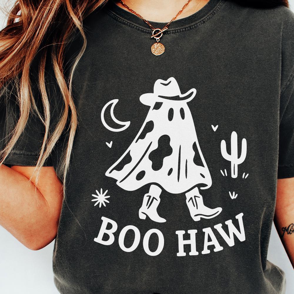 Boo Haw PNG, Cowboy Ghost png - 300 DPI Design for T-Shirt