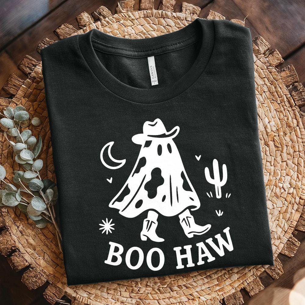 Boo Haw PNG, Cowboy Ghost png - 300 DPI Design for T-Shirt