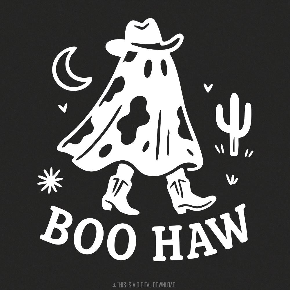 Boo Haw PNG, Cowboy Ghost png - 300 DPI Design for T-Shirt