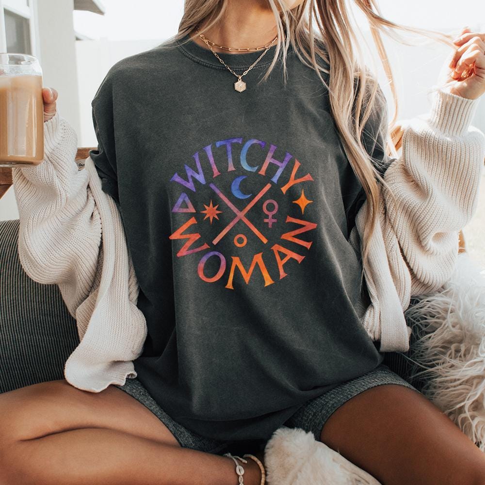 Witchy Woman PNG, Feminine Occult PNG - 300 DPI Design for T-Shirt