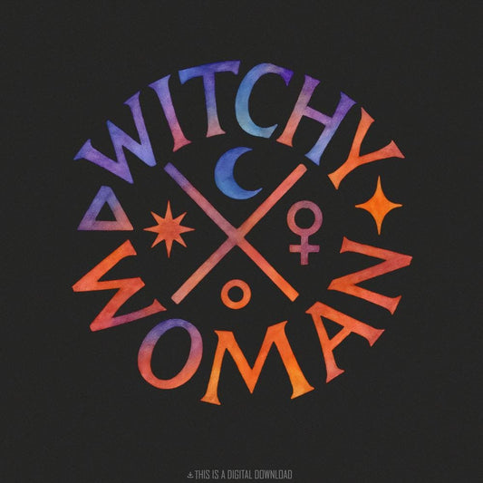 Witchy Woman PNG, Feminine Occult PNG - 300 DPI Design for T-Shirt