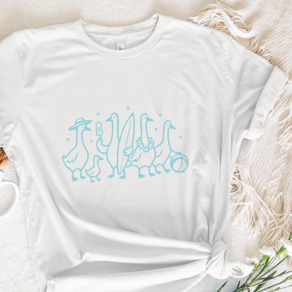 Funny Duck Christmas PNG, Santa Ducks Christmas Light PNG - 300 DPI