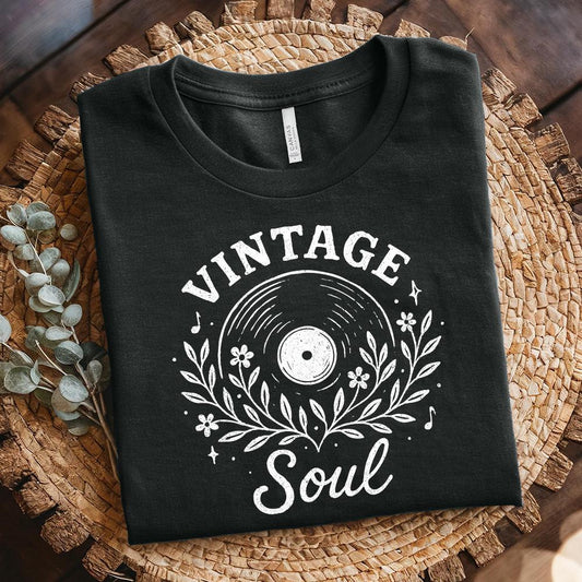 Vintage Soul PNG, Retro Vinyl Record Music PNG - 300 DPI Design for T-Shirt