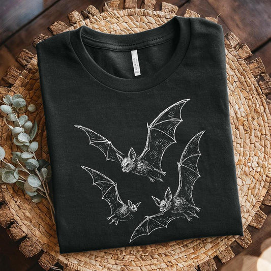 Vintage Bats PNG Clipart for Gothic Halloween Decor, Bat Drawing PNG