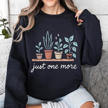 Just One More Plant Lover PNG, Pastel House Plant Clipart - 300 DPI