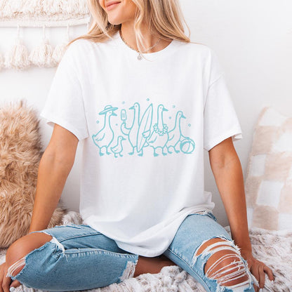 Funny Duck Christmas PNG, Santa Ducks Christmas Light PNG - 300 DPI