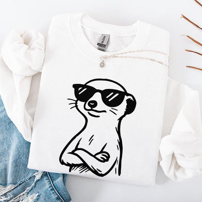 Cool Meerkat PNG, Funny Animal Digital Download - 300 DPI Design for