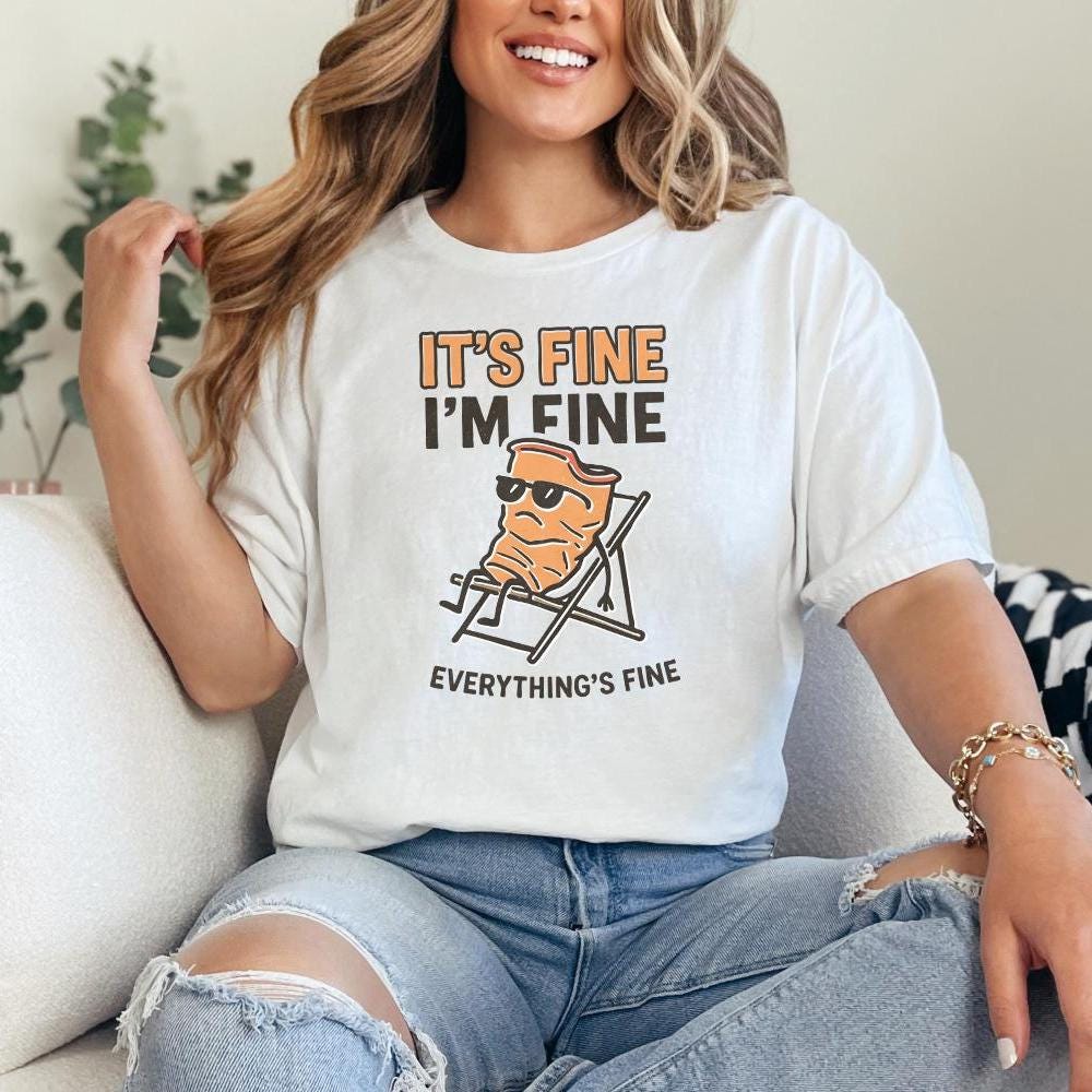 It's Fine I'm Fine Everything's Fine PNG, Funny Potato Chip Digital Art -