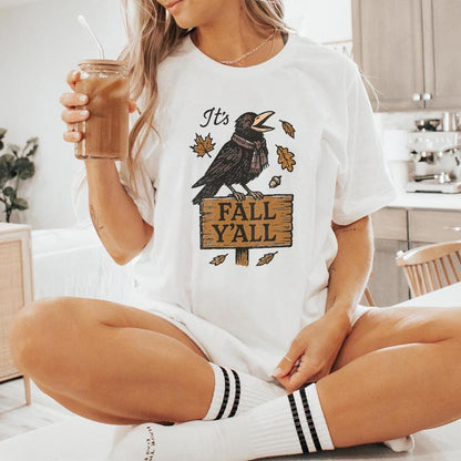 It’s Fall Y’all PNG, Autumn Crow Design - 300 DPI Design for T-Shirt