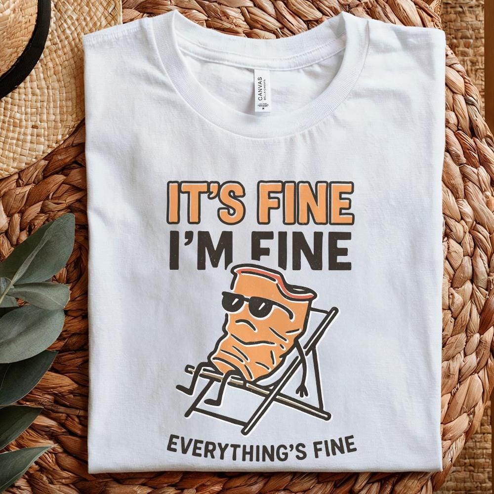 It's Fine I'm Fine Everything's Fine PNG, Funny Potato Chip Digital Art -