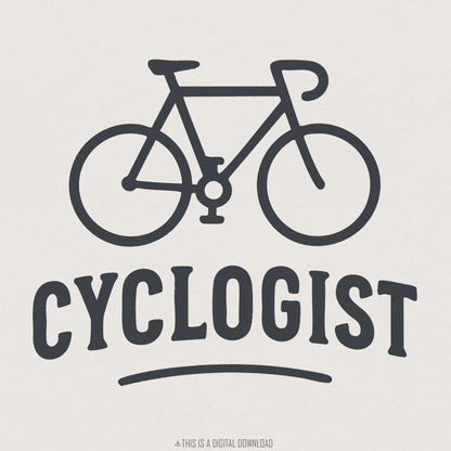 Cyclogist PNG, Digital Download for Bike Lovers - 300 DPI Design for