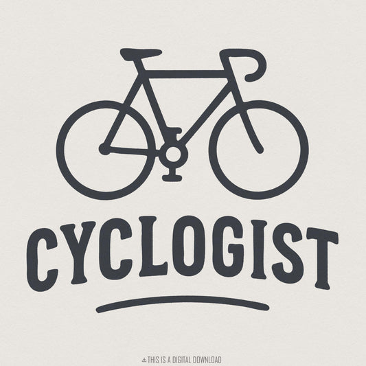 Cyclogist PNG, Digital Download for Bike Lovers - 300 DPI Design for