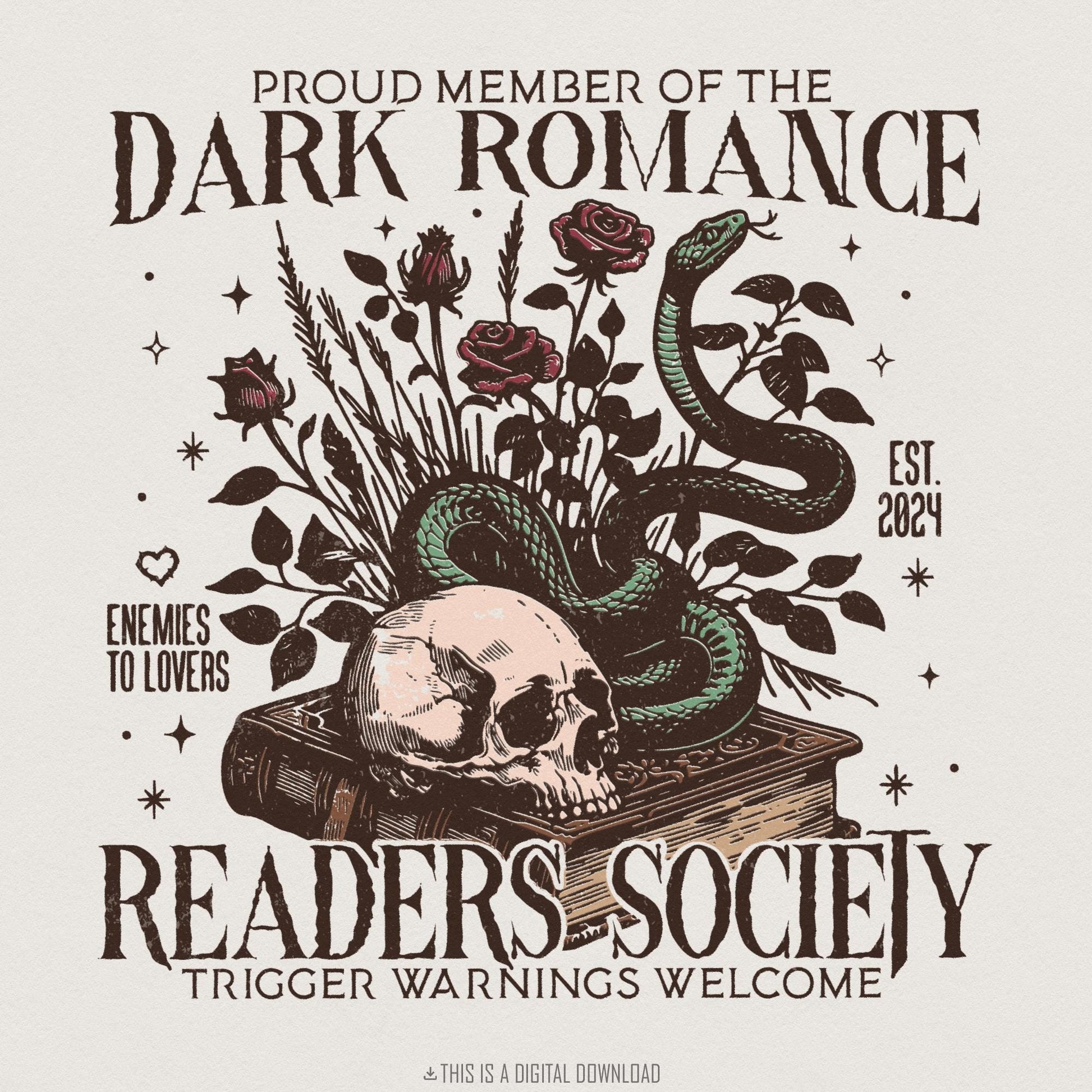 Proud Member Of The Dark Romance Readers Society PNG, Enemies To Lovers
