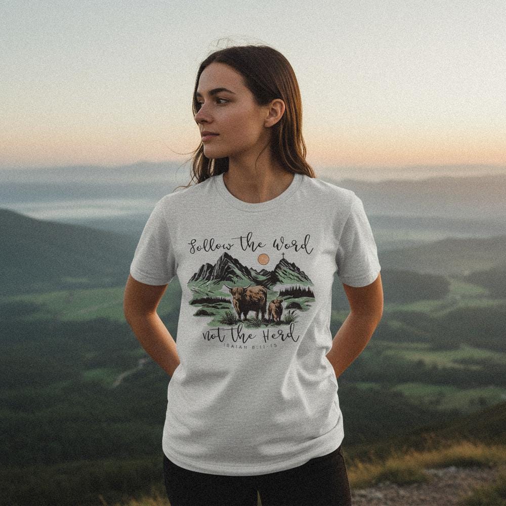 Follow The Word PNG, Not The Herd Shirt - 300 DPI Design for T-Shirt