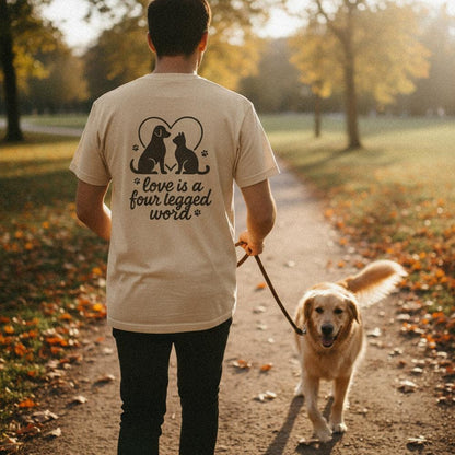 Love Is a Four Legged Word PNG, Dog and Cat Heart Design - 300 DPI Design