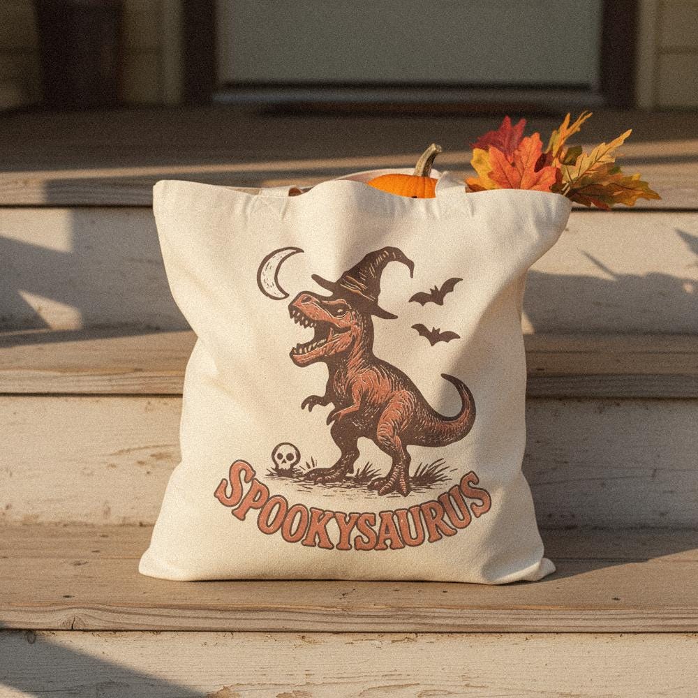 Spookysaurus PNG, Halloween Dinosaur Shirt - 300 DPI Design for T-Shirt