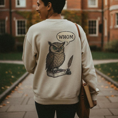 Whom Owl PNG, Funny Grammar Shirt - 300 DPI Design for T-Shirt