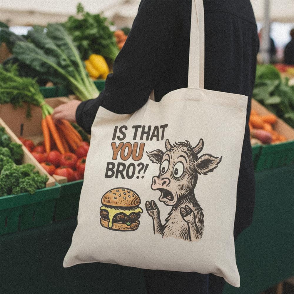 Is That You Bro?! PNG, Funny Burger Cow Art - 300 DPI Design for T-Shirt