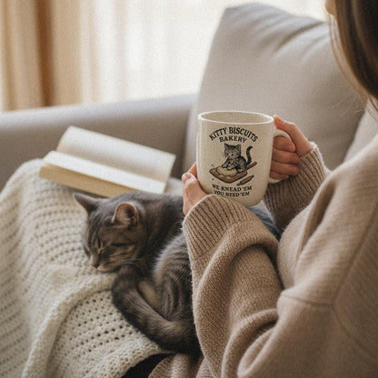 Kitty Biscuits Bakery PNG, Cute Cat Making Biscuits - 300 DPI Design for