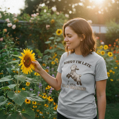 Sorry I'm Late I Was Dilly Dallying PNG, Funny Lamb Digital Download -