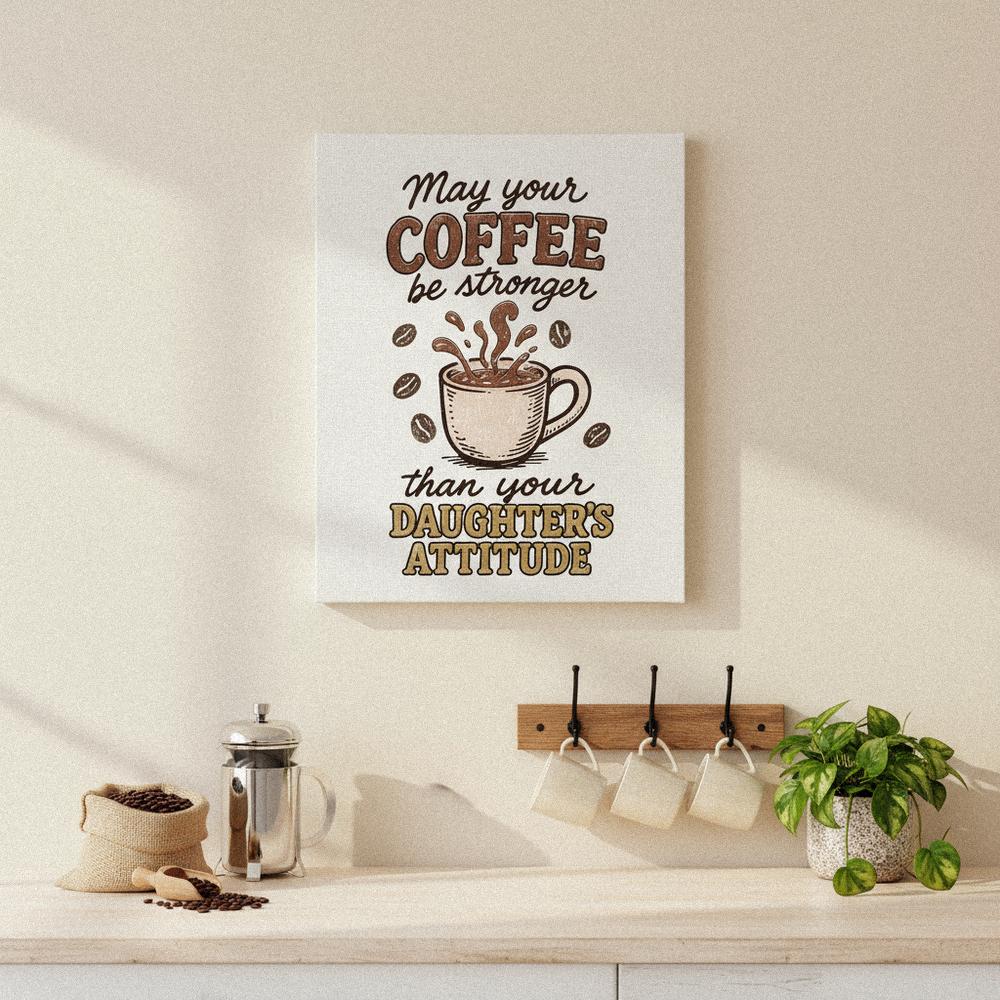 May Your Coffee Be Stronger Than Your Daughter's Attitude PNG, Funny