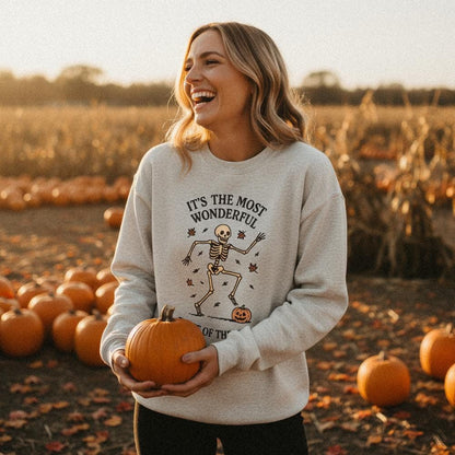 It's The Most Wonderful Time Of The Year PNG, Dancing Skeleton - 300 DPI