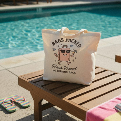 Bags Packed Flaps Waxed No Turning Back PNG, Travel Lover Gift - 300 DPI