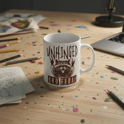 Unhinged And Feral PNG, Funny Raccoon Shirt - 300 DPI Design for T-Shirt