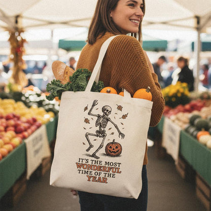 It’s The Most Wonderful Time Of The Year PNG, Dancing Skeleton Pumpkin