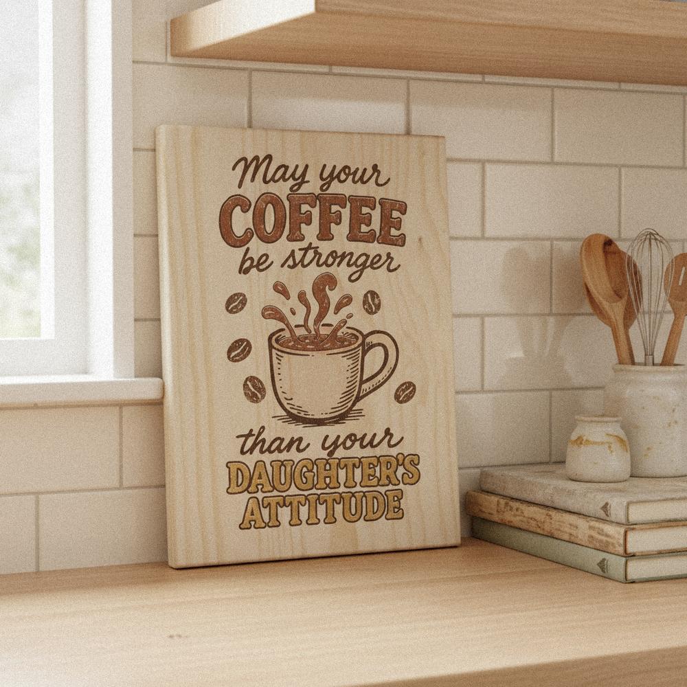 May Your Coffee Be Stronger Than Your Daughter's Attitude PNG, Funny