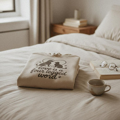 Love Is a Four Legged Word PNG, Dog and Cat Heart Design - 300 DPI Design