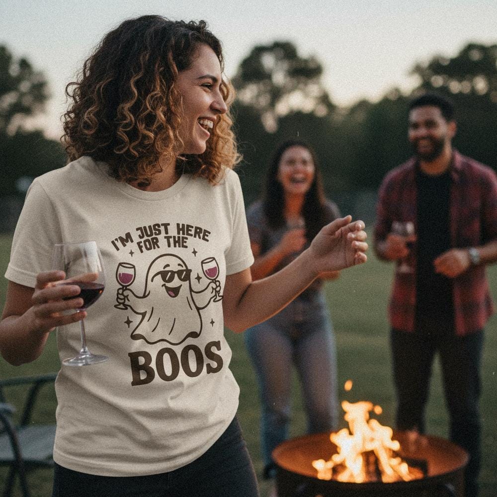 I'm Just Here For The Boos PNG, Funny Ghost Halloween Shirt - 300 DPI