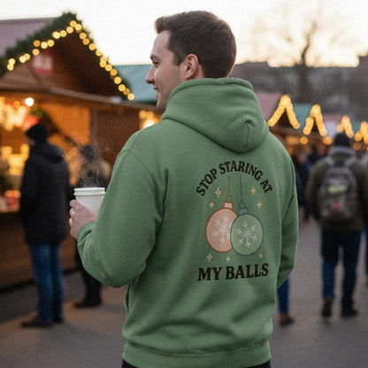 Stop Staring At My Balls PNG, Funny Christmas Ornament Design - 300 DPI