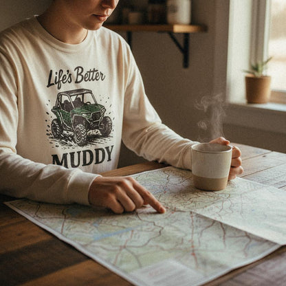 Life's Better Muddy PNG, Off Road UTV Digital Download - 300 DPI Design